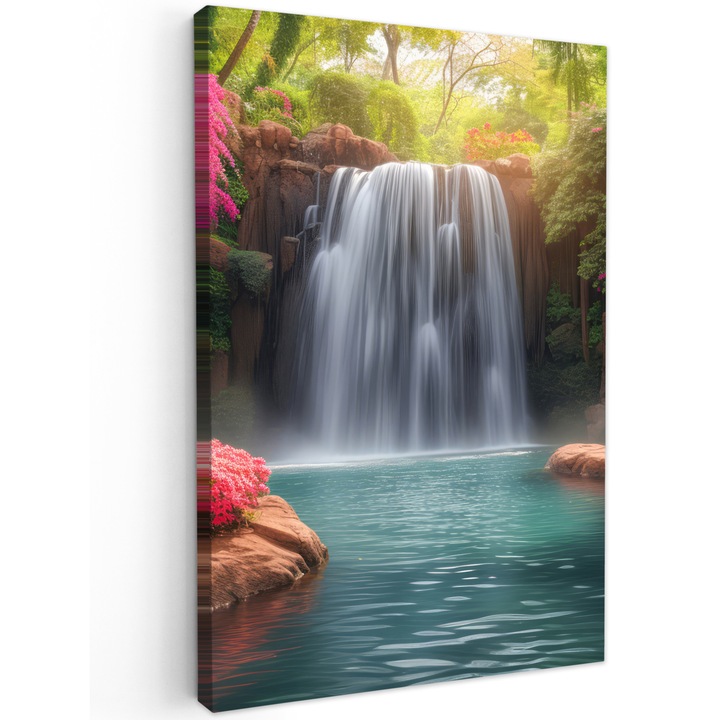 Tablou Canvas, Abstract, Decorative, Living, Bucatarie, Modern Art, Decorarea peretilor Verde 60x90 cm