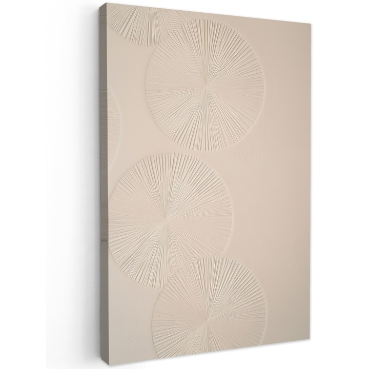 Tablou Canvas, Abstract, Decorative, Living, Bucatarie, Modern Art, Decorarea peretilor Crem 80x120 cm