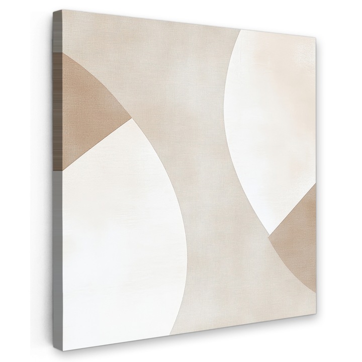 Tablou Canvas, Abstract, Decorative, Living, Bucatarie, Modern Art, Decorarea peretilor Bej 50x50 cm
