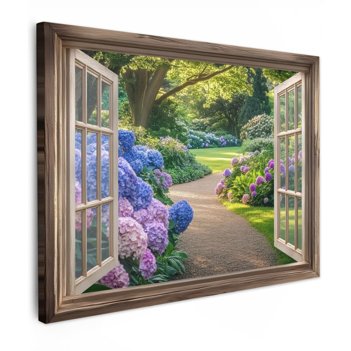 Канава, Абстракт, Декоративен, Хол, Кухня, Модерно изкуство, Декорация на стени Светлосин 80x60 см