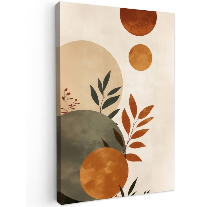 Tablou Canvas, Abstract, Decorative, Living, Bucatarie, Modern Art, Decorarea peretilor Ruginiu 80x120 cm