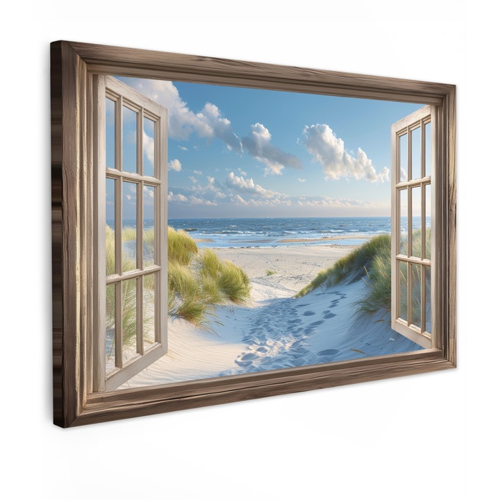 Канава, Абстракт, Декоративен, Хол, Кухня, Модерно изкуство, Декорация на стени Светлосин 30x20 см