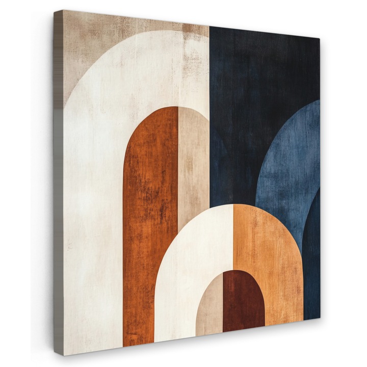 Tablou Canvas, Abstract, Decorative, Living, Bucatarie, Modern Art, Decorarea peretilor Maro 90x90 cm