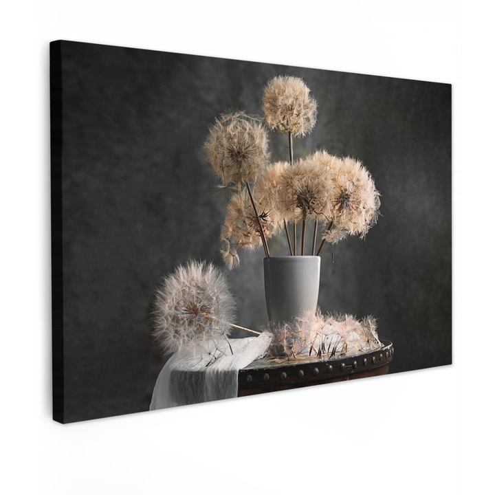 Tablou Canvas, Abstract, Decorative, Living, Bucatarie, Modern Art, Decorarea peretilor Gri inchis 90x60 cm