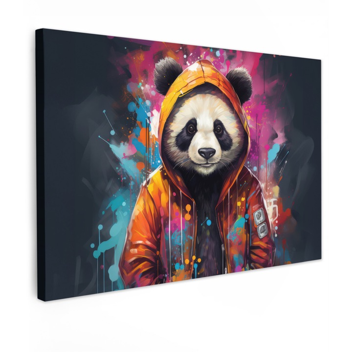 Канава, Абстрактно, Декоративно, За всекидневна, Кухня, Модерно изкуство, Декорация за стена, Оранжево 90x60 см