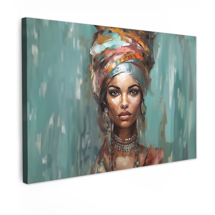 Канава Табло, Абстрактно, Декоративно, Дневна, Кухня, Модерно изкуство, Декорация на стени Синьосиво 30x20 см