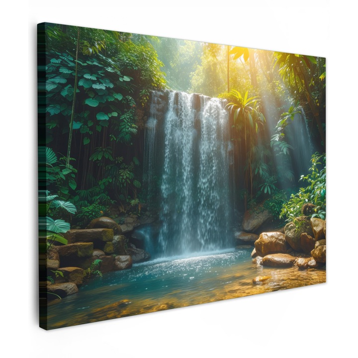 Канава картина, Абстрактна, Декоративна, Дневна, Кухня, Модерно изкуство, Декорация на стени, Зелена 80x60 см