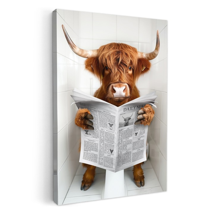 Канава, Абстракт, Декоративен, Хол, Кухня, Модерно изкуство, Декорация за стена Кафяв 20x30 см