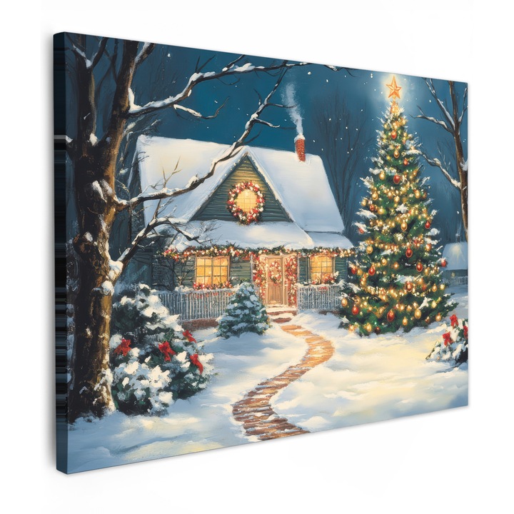 Картина върху платно, Абстрактна, Декоративна, Дневна, Кухня, Модерно изкуство, Декорация на стени Изумрудено зелено 80x60 см