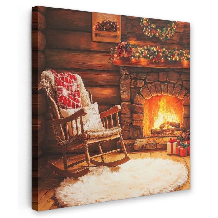 Канава, Абстракт, Декоративен, Всекидневна, Кухня, Модерно изкуство, Декорация на стени Кехлибар 50x50 см