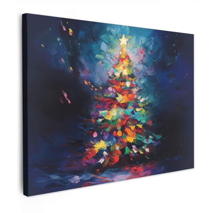 Канава картина, абстрактна, декоративна, за хол, кухня, модерно изкуство, декорация за стена, многоцветна 80x60 см