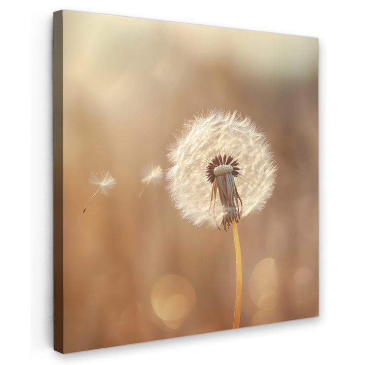 Канава, Абстрактно, Декоративно, За всекидневна, Кухня, Модерно изкуство, Декорация за стена, Светлокафяво 20x20 см