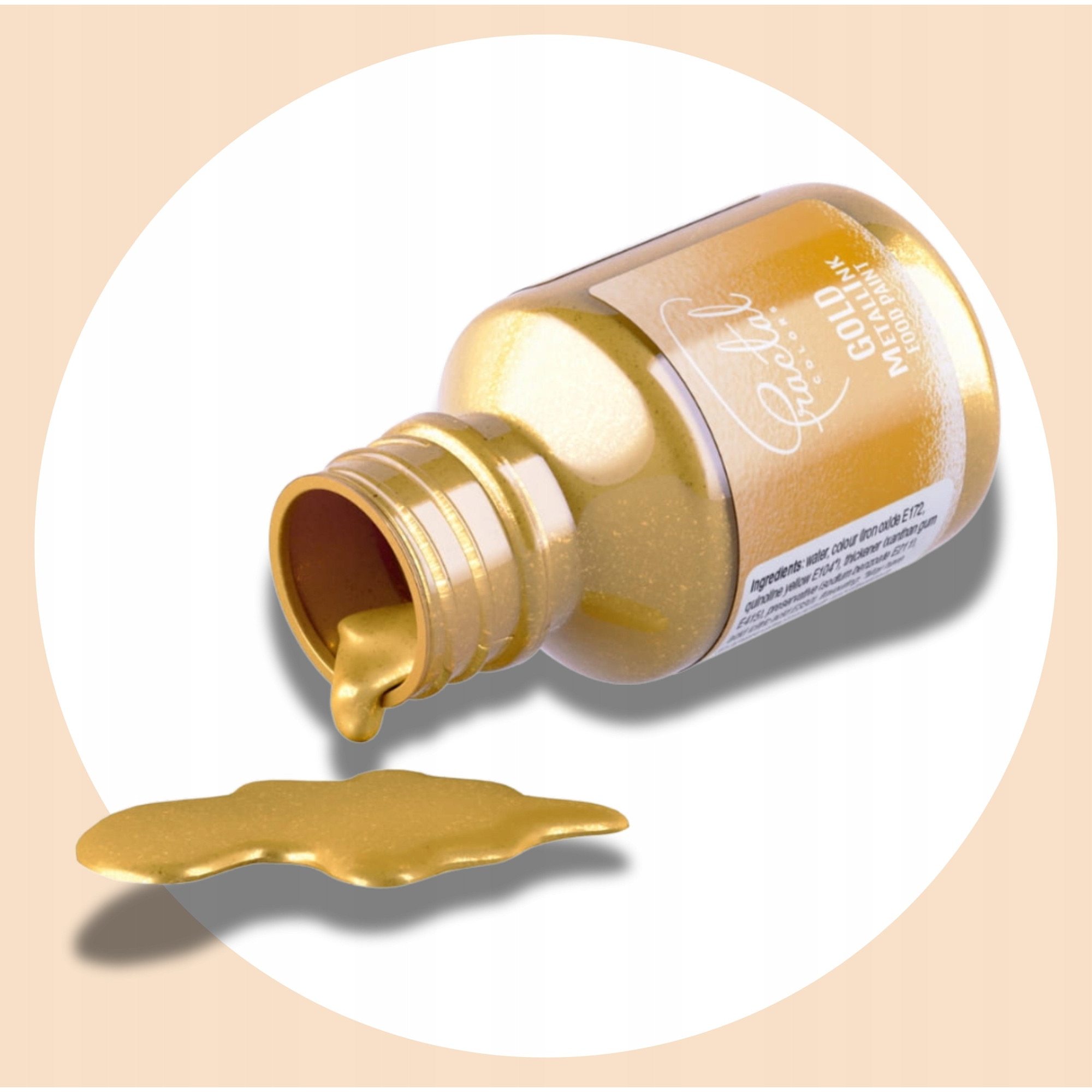 Metallink Colorant alimentar lichid, Fractal, Metallink, 30 ml, pentru pictarea ...
