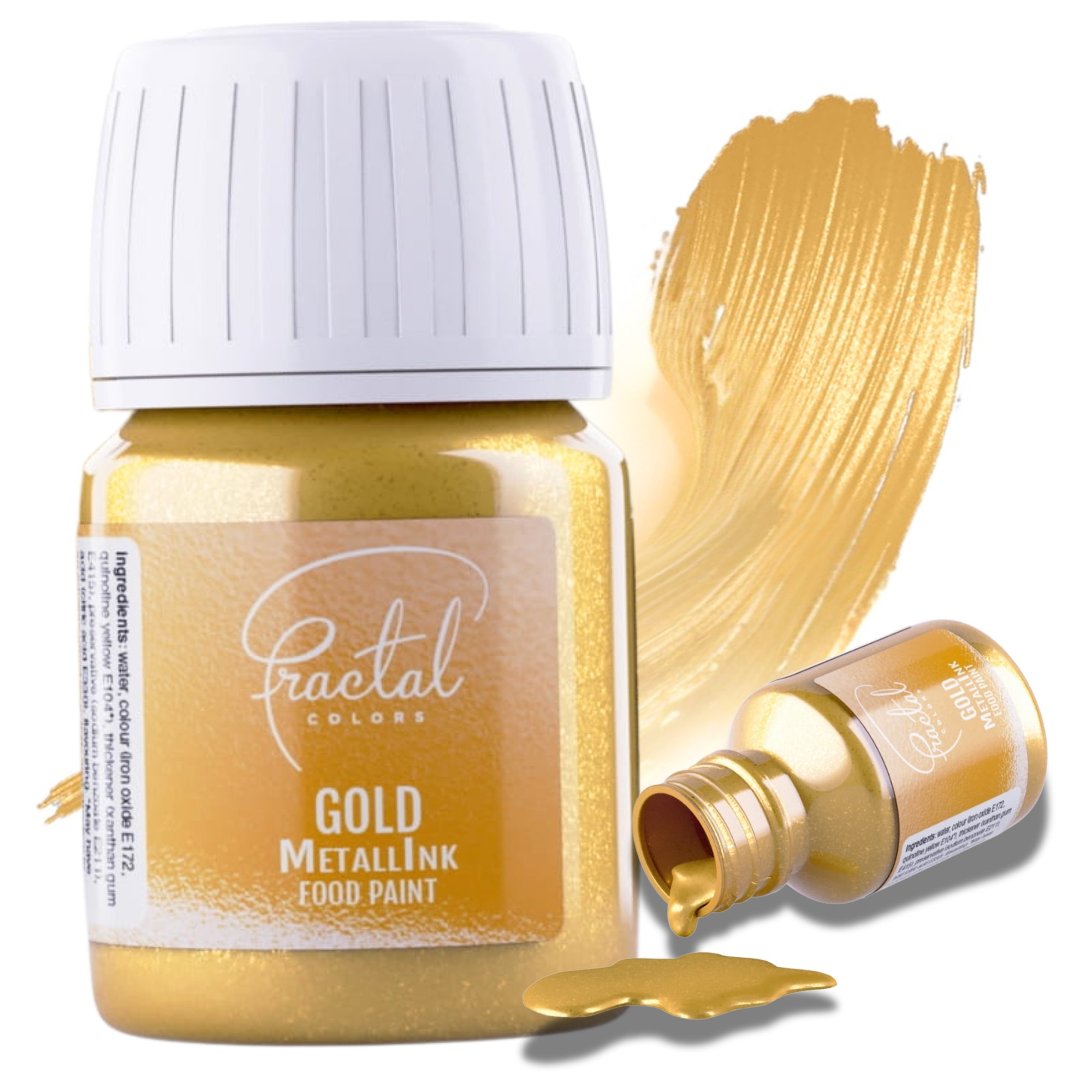 Metallink Colorant alimentar lichid, Fractal, Metallink, 30 ml, pentru pictarea ...