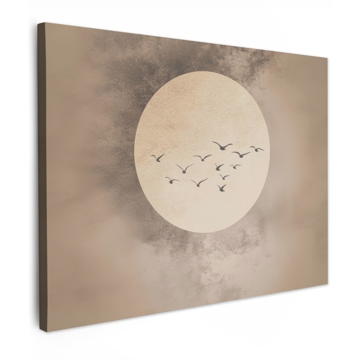 Канава, Абстракт, Декоративен, Всекидневна, Кухня, Модерно изкуство, Декорация на стени Сив 80x60 см