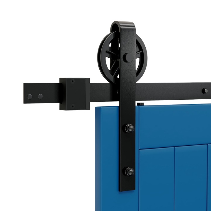 Sistem usi glisante, Skysen, 243 cm, otel carbon, negru, set