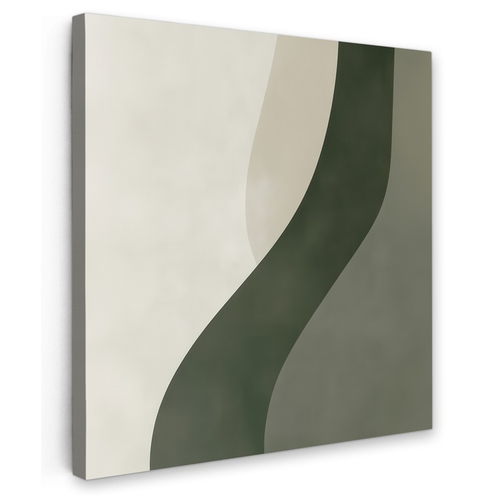Tablou Canvas, Abstract, Decorative, Living, Bucatarie, Modern Art, Decorarea peretilor Verde 50x50 cm