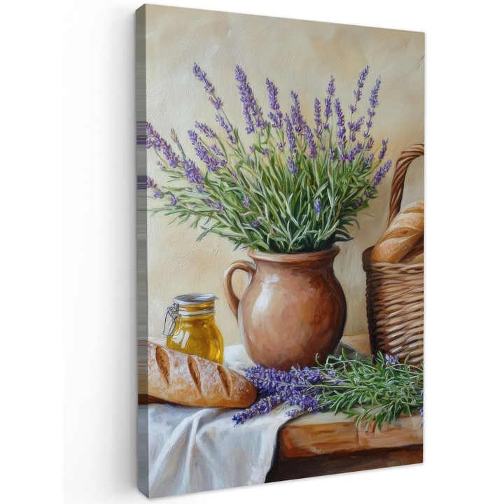 Tablou Canvas, Abstract, Decorative, Living, Bucatarie, Modern Art, Decorarea peretilor Lila 80x120 cm