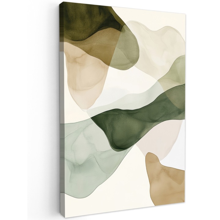 Tablou Canvas, Abstract, Decorative, Living, Bucatarie, Modern Art, Decorarea peretilor Verde 20x30 cm