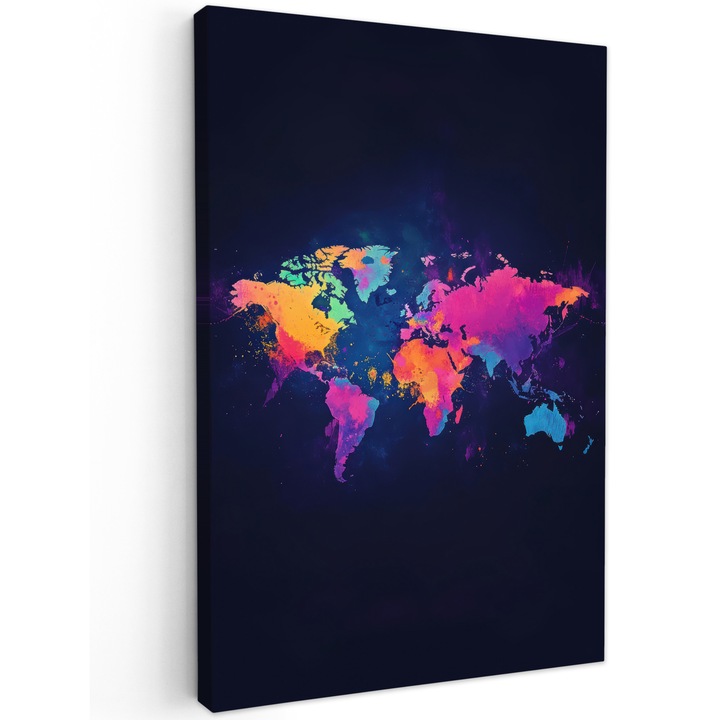 Канава картина, абстрактна, декоративна, за хол, кухня, модерно изкуство, декорация за стена, многоцветна 80x120 см