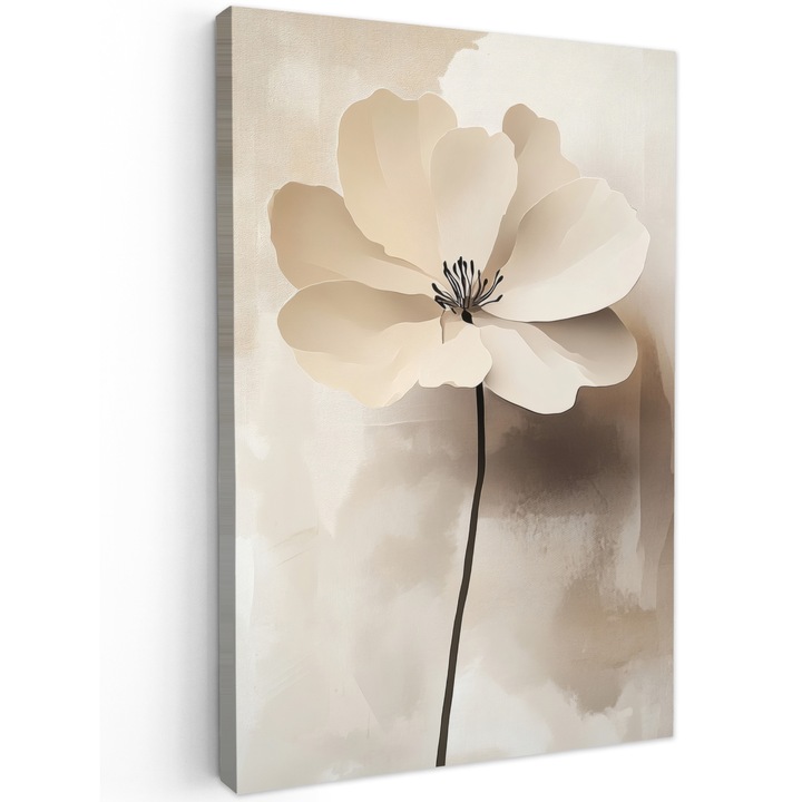 Tablou Canvas, Abstract, Decorative, Living, Bucatarie, Modern Art, Decorarea peretilor Crem 80x120 cm