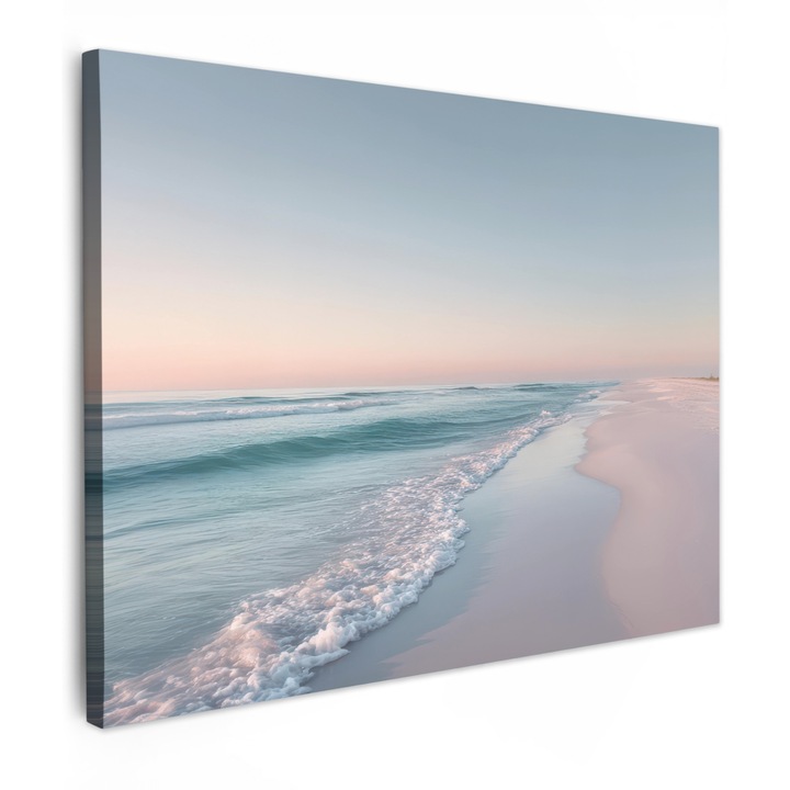 Канава, Абстрактно, Декоративно, Дневна, Кухня, Модерно изкуство, Декорация на стени Светлосиньо 80x60 см