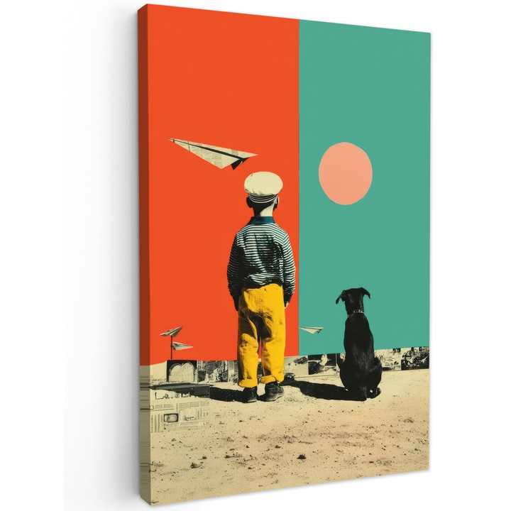 Tablou Canvas, Abstract, Decorative, Living, Bucatarie, Modern Art, Decorarea peretilor Portocaliu 20x30 cm