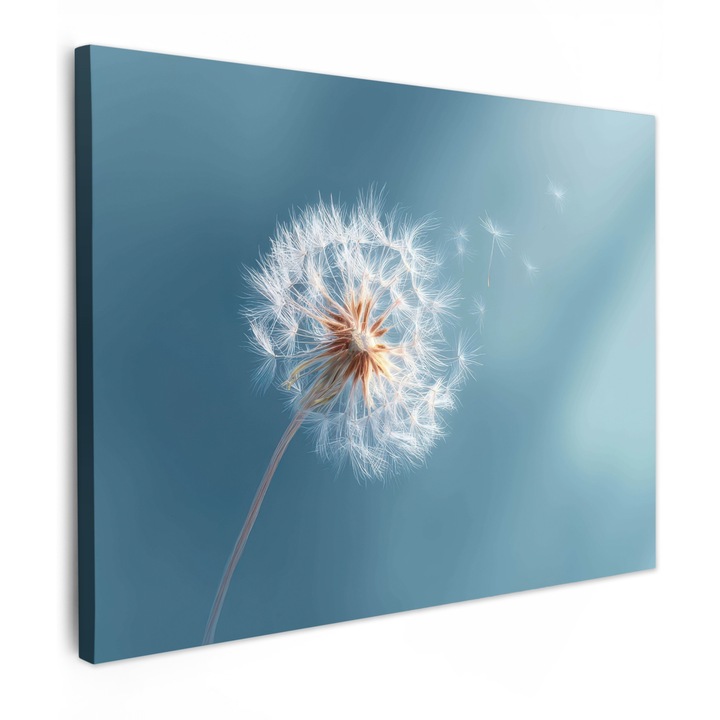 Канава, Абстракт, Декоративно, Дневна, Кухня, Модерно изкуство, Декорация на стени сиво-синьо 80x60 см