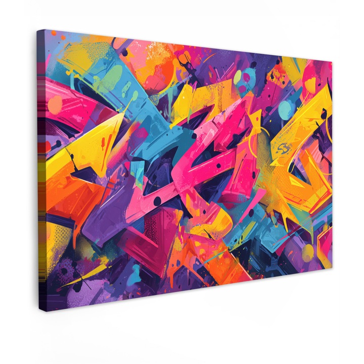 Tablou Canvas, Abstract, Decorative, Living, Bucatarie, Modern Art, Decorarea peretilor Fucsia 60x40 cm