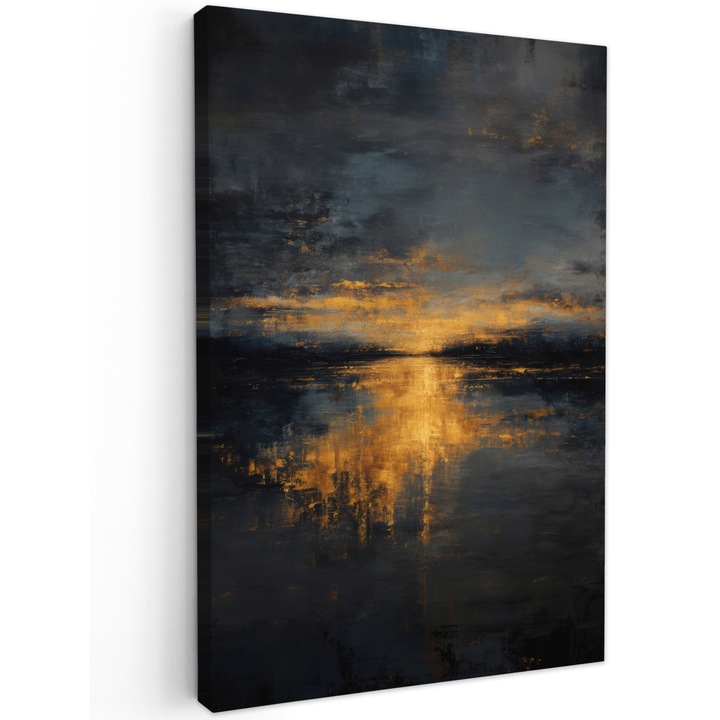 Tablou Canvas, Abstract, Decorative, Living, Bucatarie, Modern Art, Decorarea peretilor Gri antracit 60x90 cm