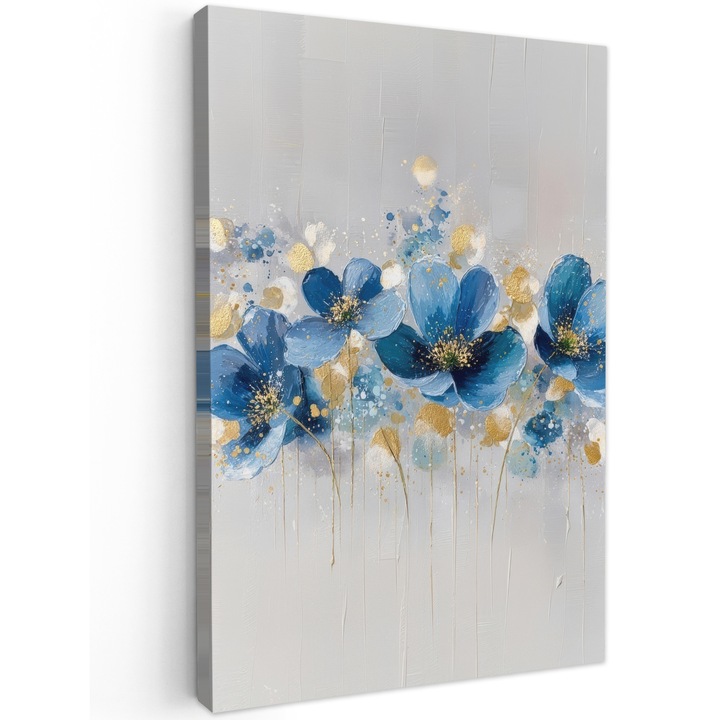 Tablou Canvas, Abstract, Decorative, Living, Bucatarie, Modern Art, Decorarea peretilor Gri deschis 60x90 cm