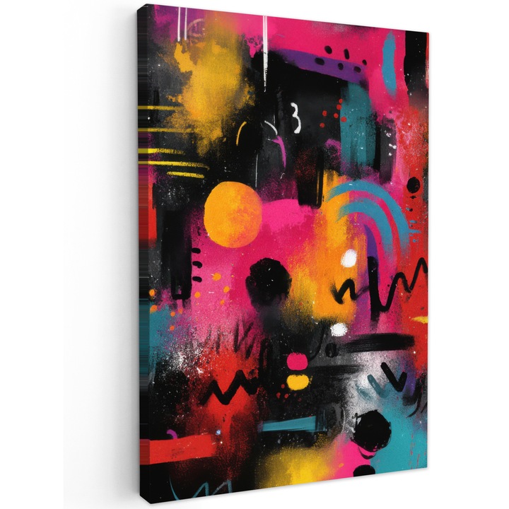 Tablou Canvas, Abstract, Decorative, Living, Bucatarie, Modern Art, Decorarea peretilor Roz 40x60 cm