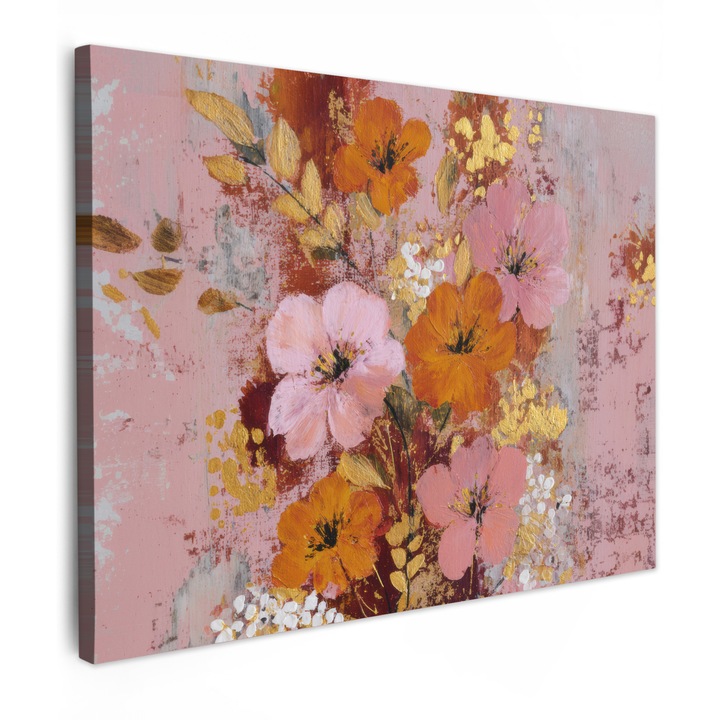 Tablou Canvas, Abstract, Decorative, Living, Bucatarie, Modern Art, Decorarea peretilor Roz 40x30 cm