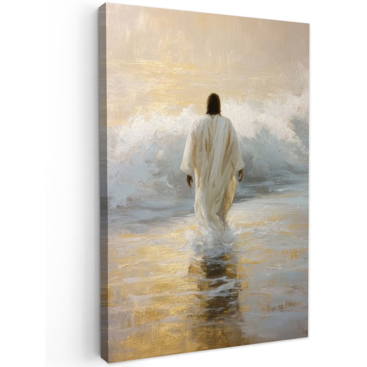 Tablou Canvas, Abstract, Decorative, Living, Bucatarie, Modern Art, Decorarea peretilor Auriu 60x90 cm