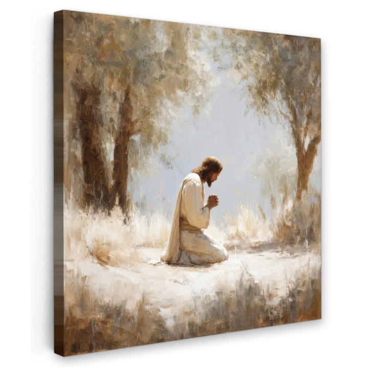 Канава картина, абстрактна, декоративна, за хол, кухня, модерно изкуство, декорация на стени, бежово 20x20 см