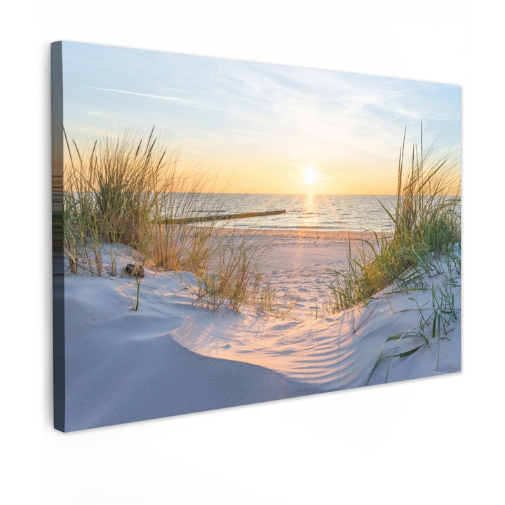 Tablou Canvas, Abstract, Decorative, Living, Bucatarie, Modern Art, Decorarea peretilor Albastru deschis 90x60 cm