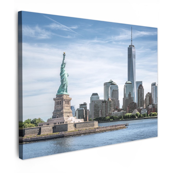 Канава, Абстрактен, Декоративен, Всекидневна, Кухня, Модерно изкуство, Декорация на стени Светлосин 80x60 см