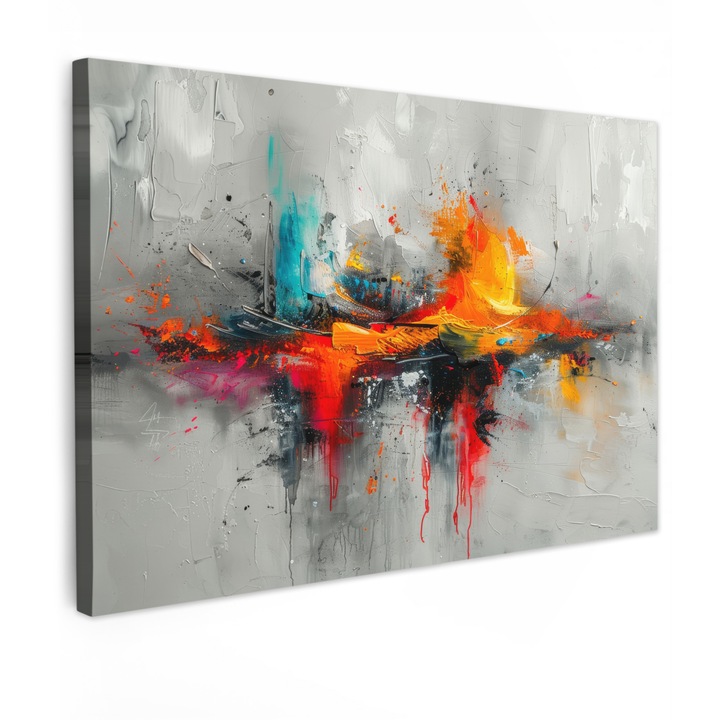 Tablou Canvas, Abstract, Decorative, Living, Bucatarie, Modern Art, Decorarea peretilor Gri deschis 30x20 cm