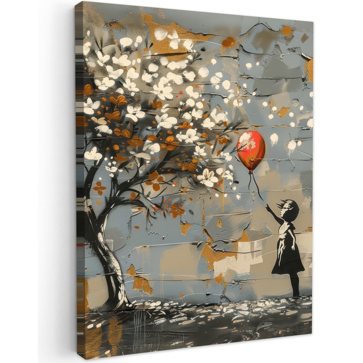 Канава картина, Абстрактна, Декоративна, Всекидневна, Кухня, Модерно изкуство, Декорация на стени Сивосиньо 30x40 см