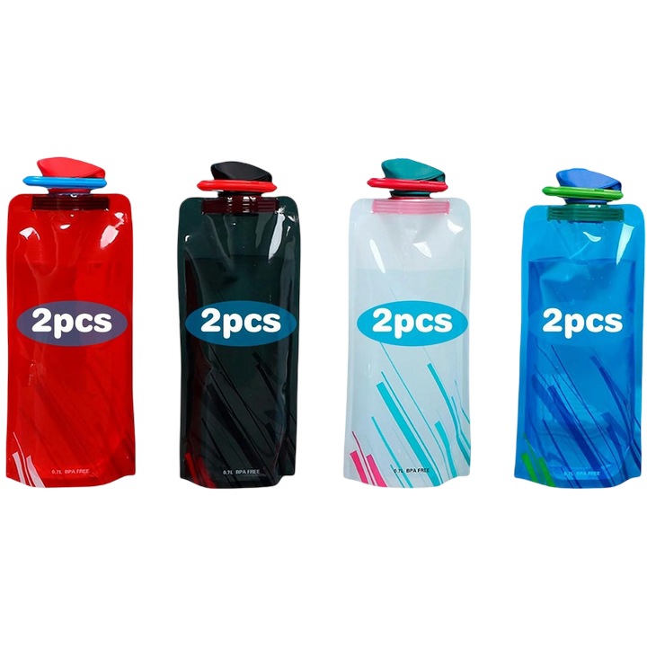 Set 8 Butelci Sapalate SPORWAY 700 ml, Mix culori, Usor, Compact