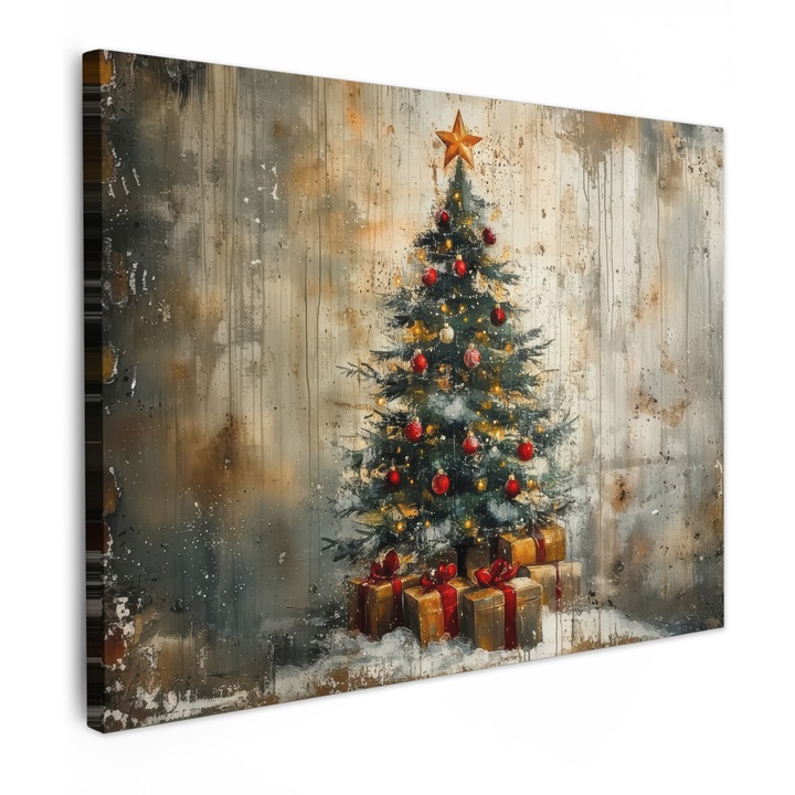 Канава, Абстракт, Декоративен, Хол, Кухня, Модерно изкуство, Декорация на стени Ръждив 80x60 см