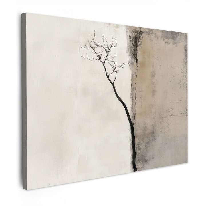 Канава, Абстракт, Декоративен, Всекидневна, Кухня, Модерно изкуство, Декорация на стени Сив 80x60 см