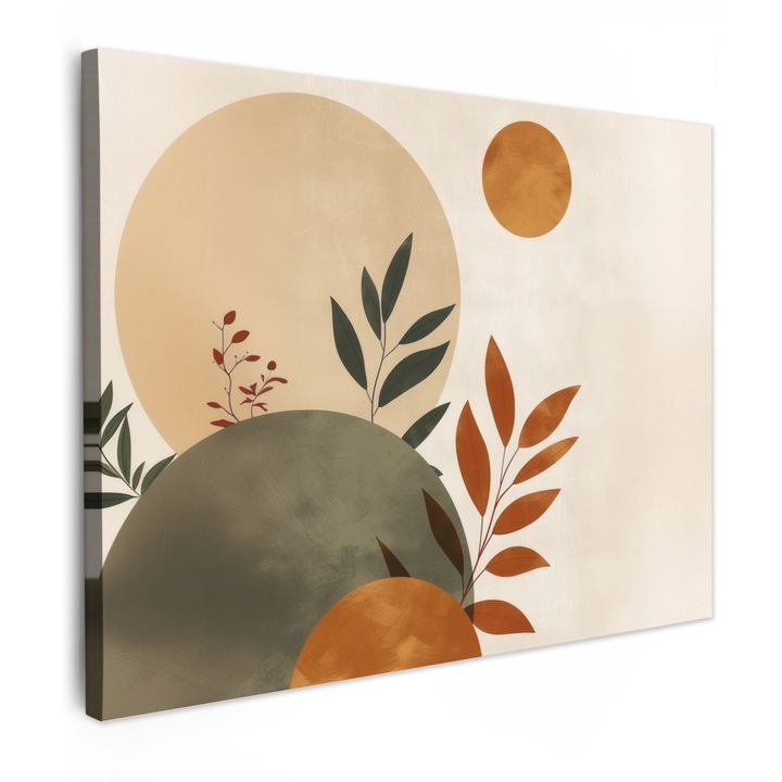 Канава, Абстракт, Декоративен, Хол, Кухня, Модерно изкуство, Декорация на стени Ръждив 80x60 см