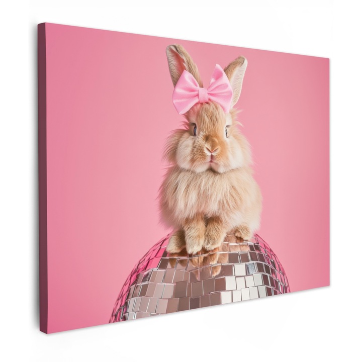 Канава, Абстракт, Декоративен, Всекидневна, Кухня, Модерно изкуство, Декорация на стени Розово 80x60 см