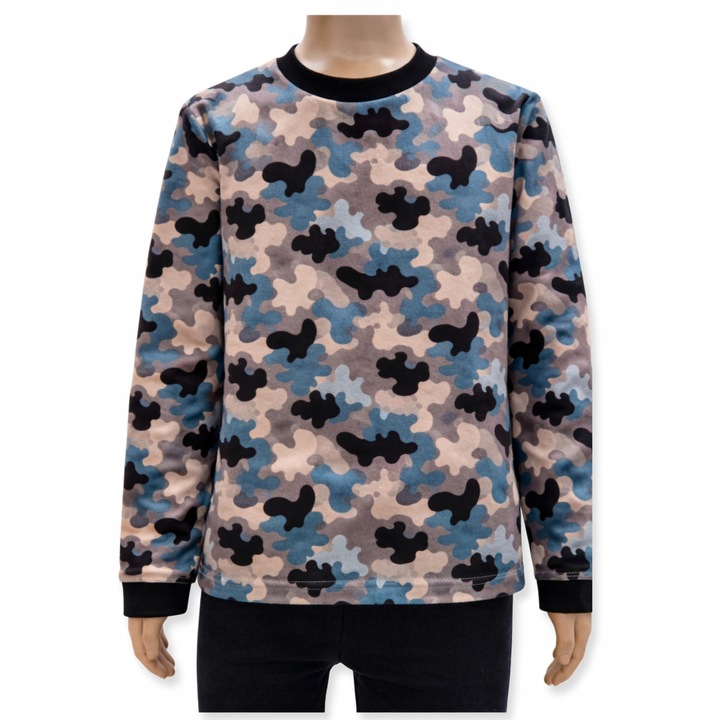 Bluza copii Dartomik, maneca lunga, multicolor, 100% bumbac, imprimeu digital, certificat OEKO-TEX(R), 98 CM