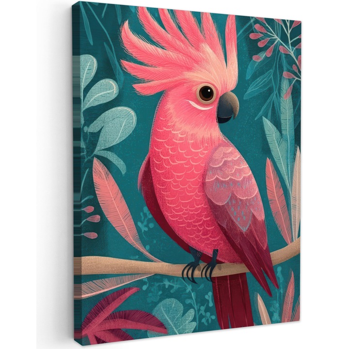 Канава картина, абстрактна, декоративна, всекидневна, кухня, модерно изкуство, декорация на стени индигово синьо 60x80 см