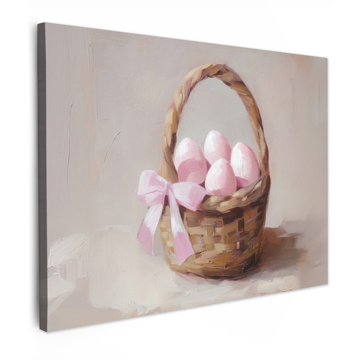 Канава картина, абстрактна, декоративна, за всекидневна, кухня, модерно изкуство, декорация на стена, бежова 80x60 см