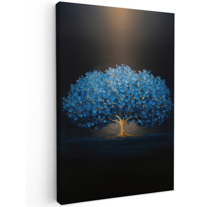 Tablou Canvas, Abstract, Decorative, Living, Bucatarie, Modern Art, Decorarea peretilor Albastru 60x90 cm