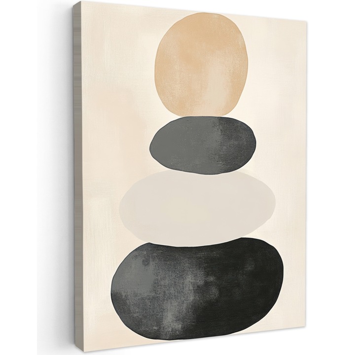 Tablou Canvas, Abstract, Decorative, Living, Bucatarie, Modern Art, Decorarea peretilor Grej 30x40 cm