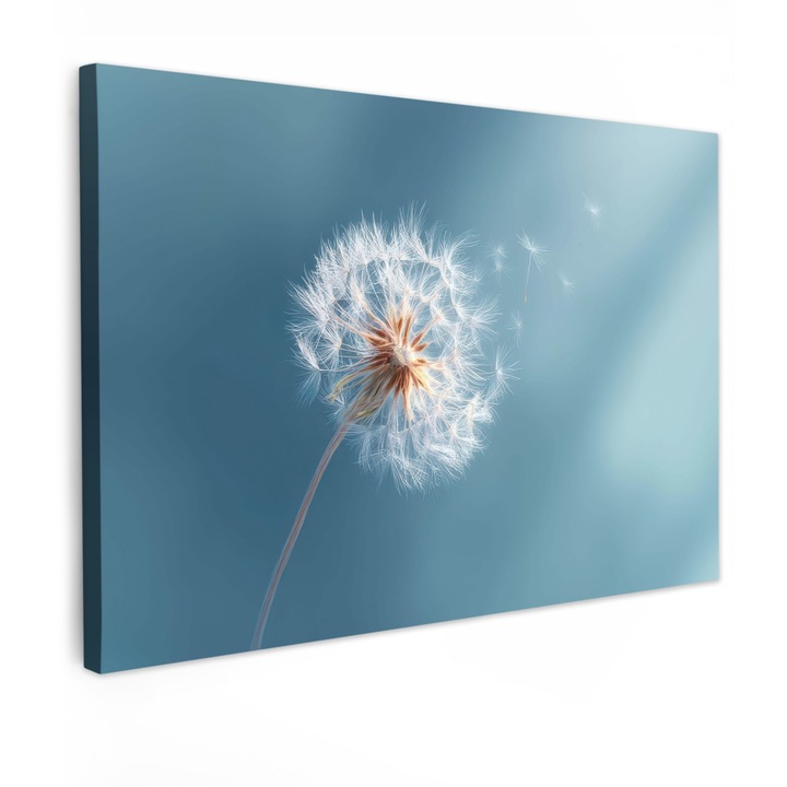 Канава картина, Абстрактна, Декоративна, Дневна, Кухня, Модерно изкуство, Декорация на стени Сивосиньо 120x80 см